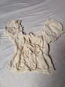 Ruched Puff Sleeve Blouse