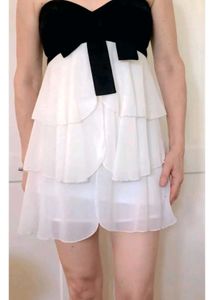 Elegant Bardot Strapless Mini Dress Xs &amp; S