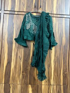Designer Embroidered Green dress