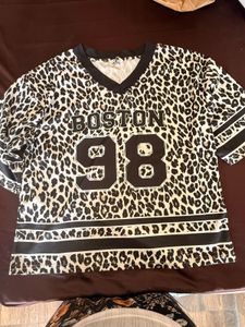 Leopard Print "BOSTON 98" T-Shirt