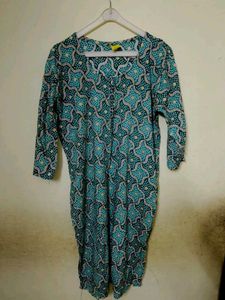 Green Bandhani Print Kurta