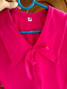 Hot Pink Ribbed Cropped Top