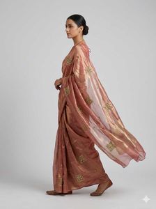 Elegant Embroidered Silk Saree