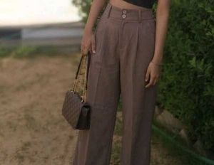 High-Waisted Wide-Leg Trousers