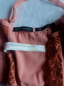 Orange Lace Corset Top