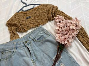 🎁Pinterest Oversized Crop Crochet Top I