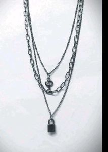 Layered Chain Necklace - Key & Lock FREEBIE ❗