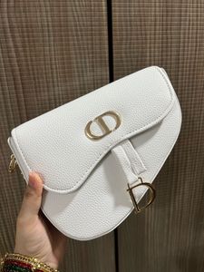 Dior inspired  White Saddle Handbag