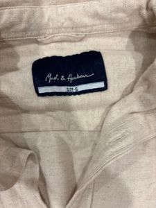 Beige Linen Blend Shirt – Size s