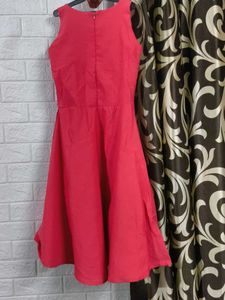 Chic Red Fit and Flare Dress