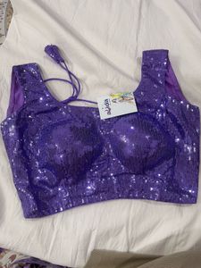 Sparkling Purple Sequin Blouse