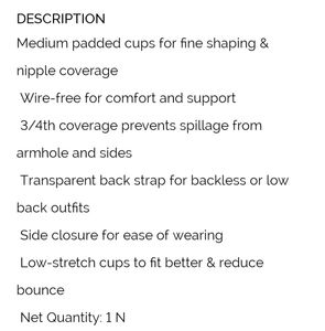 34C Padded Bra (Non-wired)