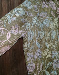 Embroidered Floral embroidery Button-Up Shirt