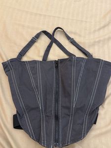 Beeglee Stylish Corset Top with Zipper Detail