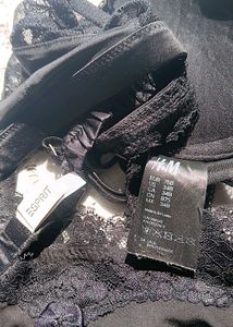 Black Lace Bra and Panty Set