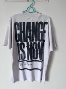 Bershka White Graphic Tee