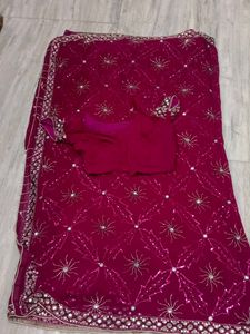 heavy party wear saree
