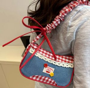 Savana Cute Gingham Cherry Shoulder Bag