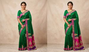 Elegant Green Silk Saree