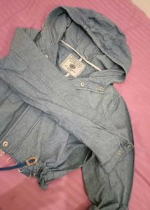 Denim Hooded Jacket