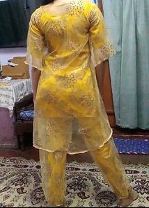 Elegant Lace Kurta jacket Set