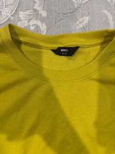 Yellow Cropped Sweatshirt
