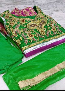 Embroidered Green gown