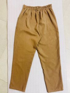 Tan Faux Suede Trousers