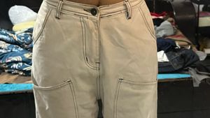 Cream Cargo Pants