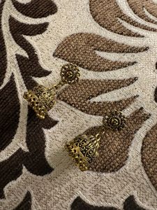 Antique Oxidised Jhumka Earrings
