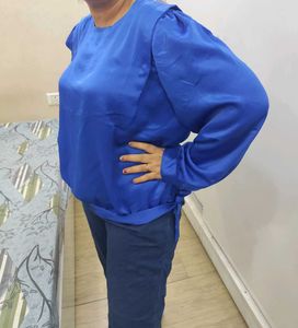 Calvin Klein Royal Blue Satin Top - XXL