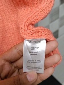 Coral Boat Neck Knit Sweater