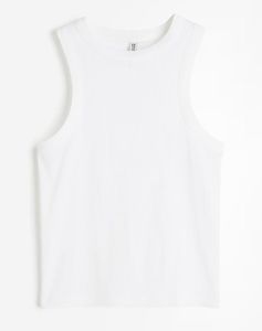 H&amp;M white Ribbed Tank Top (new &amp; unused)