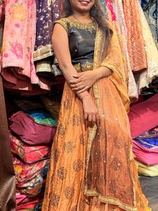 Elegant Orange Lehenga Choli