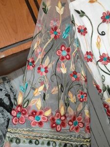 Net Top With Thread Work ,Wide Hands