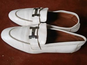 Authentic HERMES White Loafers