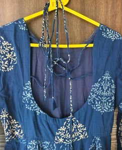 Bunaai Best Saller Blue Dress with deep nack