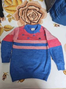 Cute Blue & Pink Star Sweater