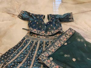 Exquisite Teal Lehenga Choli Set