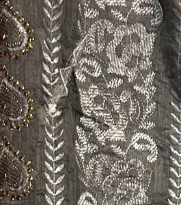 Grey Embroidered Kurti Set