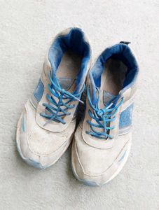 Blue & White Athletic Sneakers