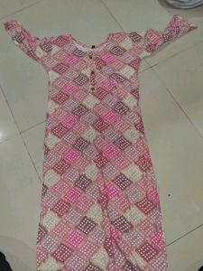combo of  orange and pink  Printed Kurta