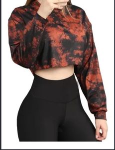 Tie-Dye Cropped Long Sleeve Top
