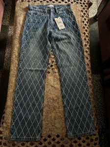 Designer Diamond Stitch Jeans
