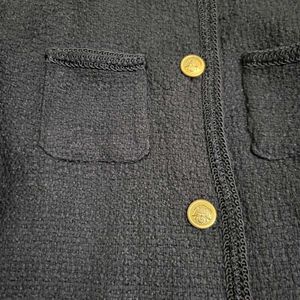 Classic black Tweed Cropped Jacket