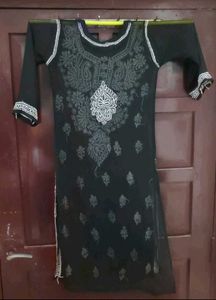 Embroidered Kurta Set Black &amp; Grey Combo