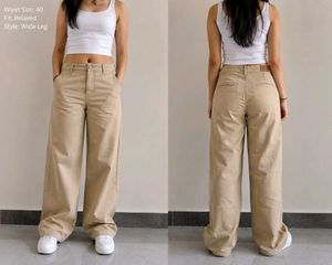 Relaxed Fit Wide Leg Pants