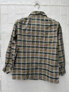 Korean Plaid Long Sleeve Shirt Jacket