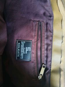 Spacious Olive Pure Leather Tote Bag