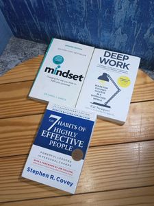 Mindset,Deep Work And 7 Habits Books Set